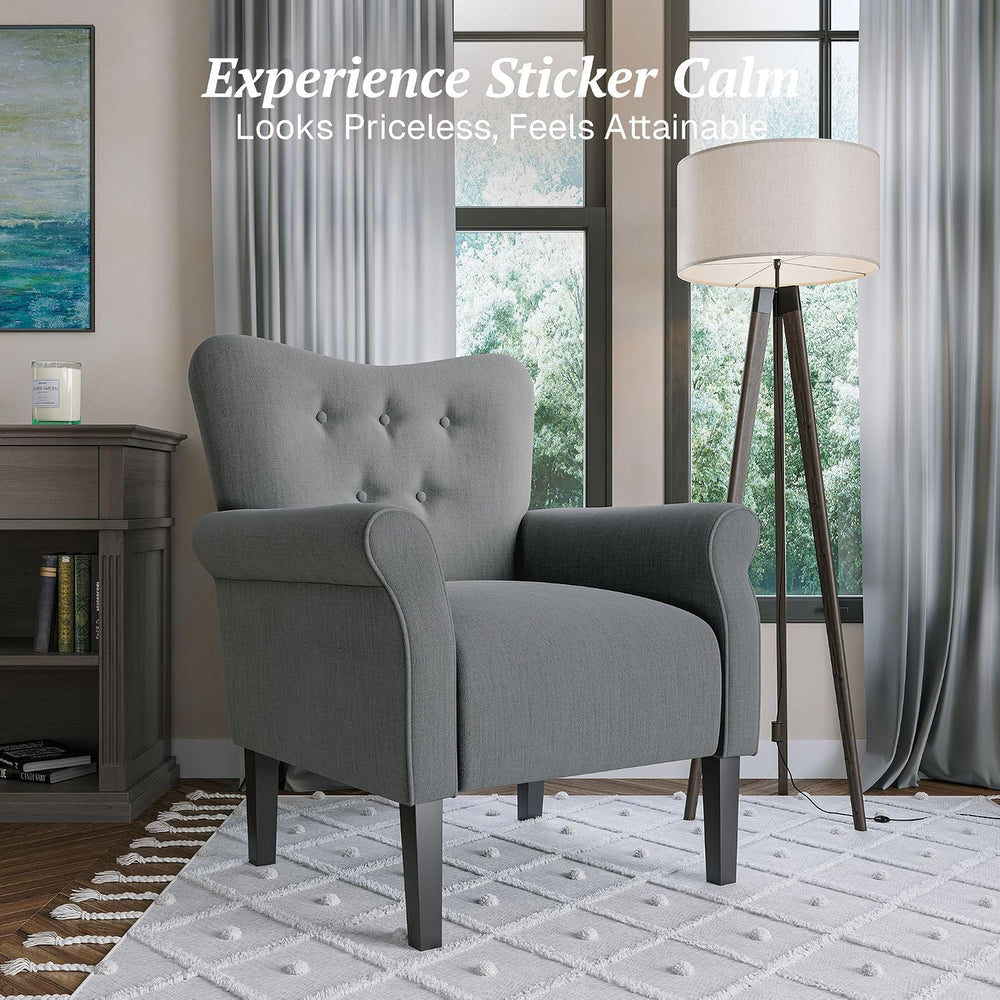 BELLEZE Modern Accent Chair, High Back Armchair, Upholstered Wingback Side Ch...