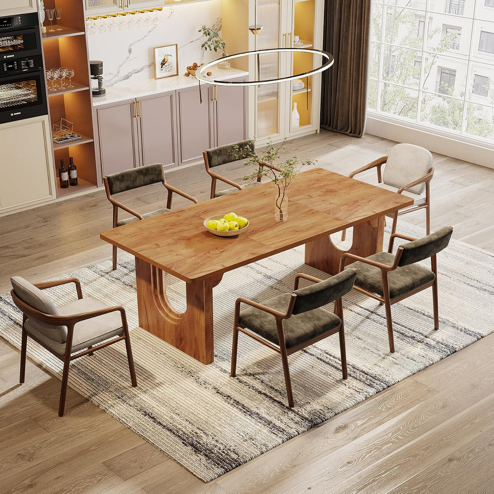 Tribesigns Modern Dining Table for 6 to 8 People, 71" Large Kitchen Dini...
