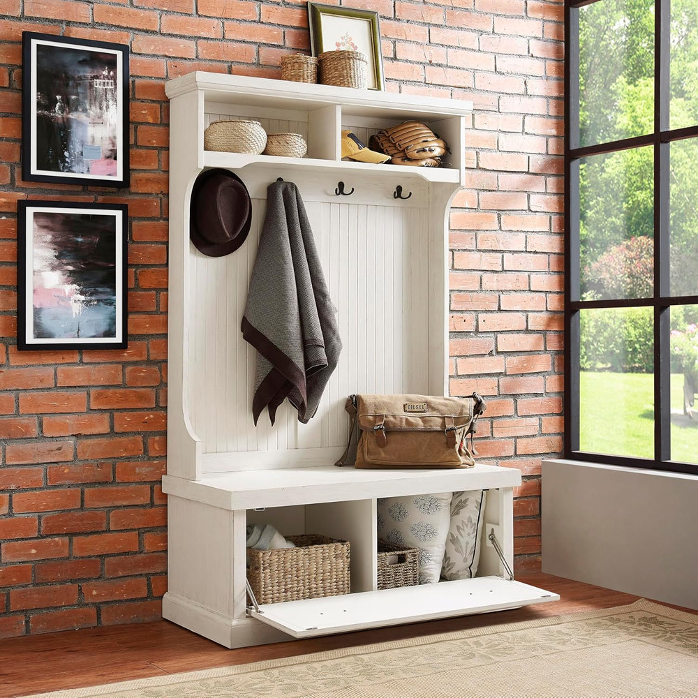 Crosley Furniture Seaside Hall Tree, Shoe Rack Bench