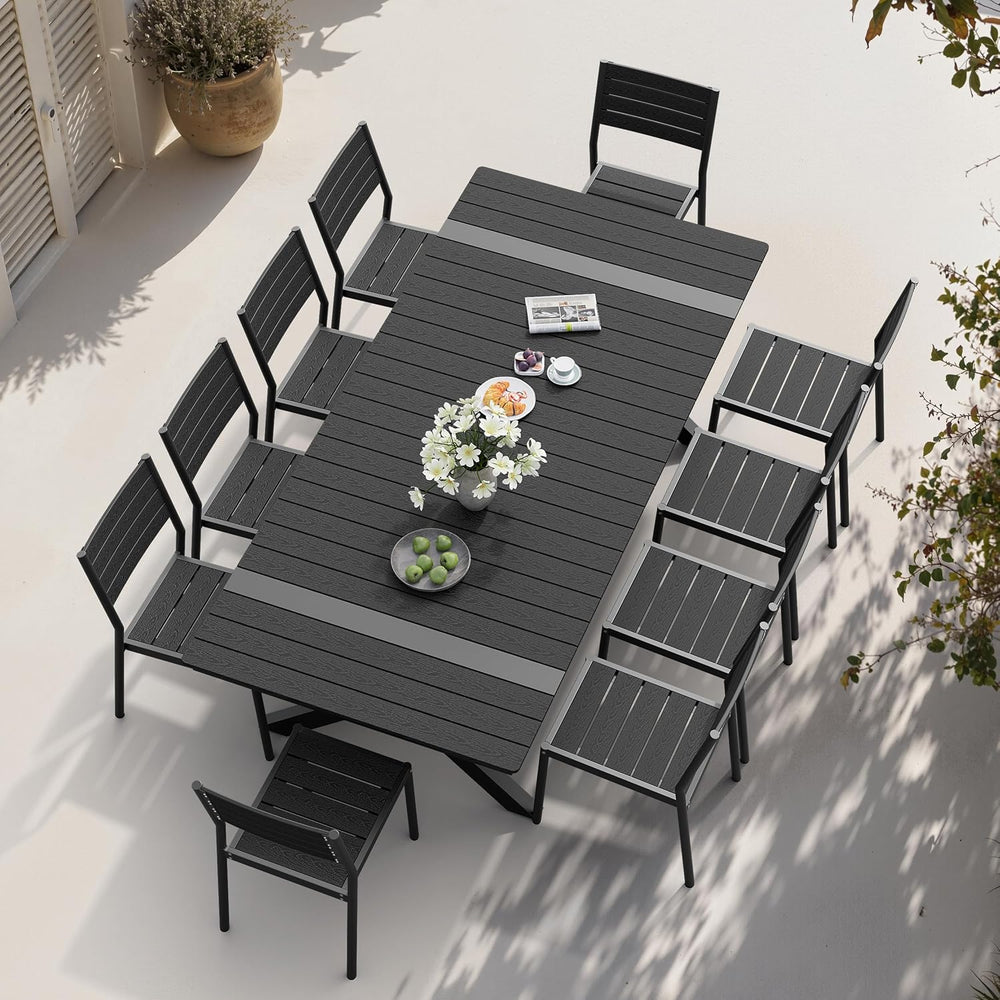Pellebant Stackable Outdoor Patio Dining Chairs Set of 2