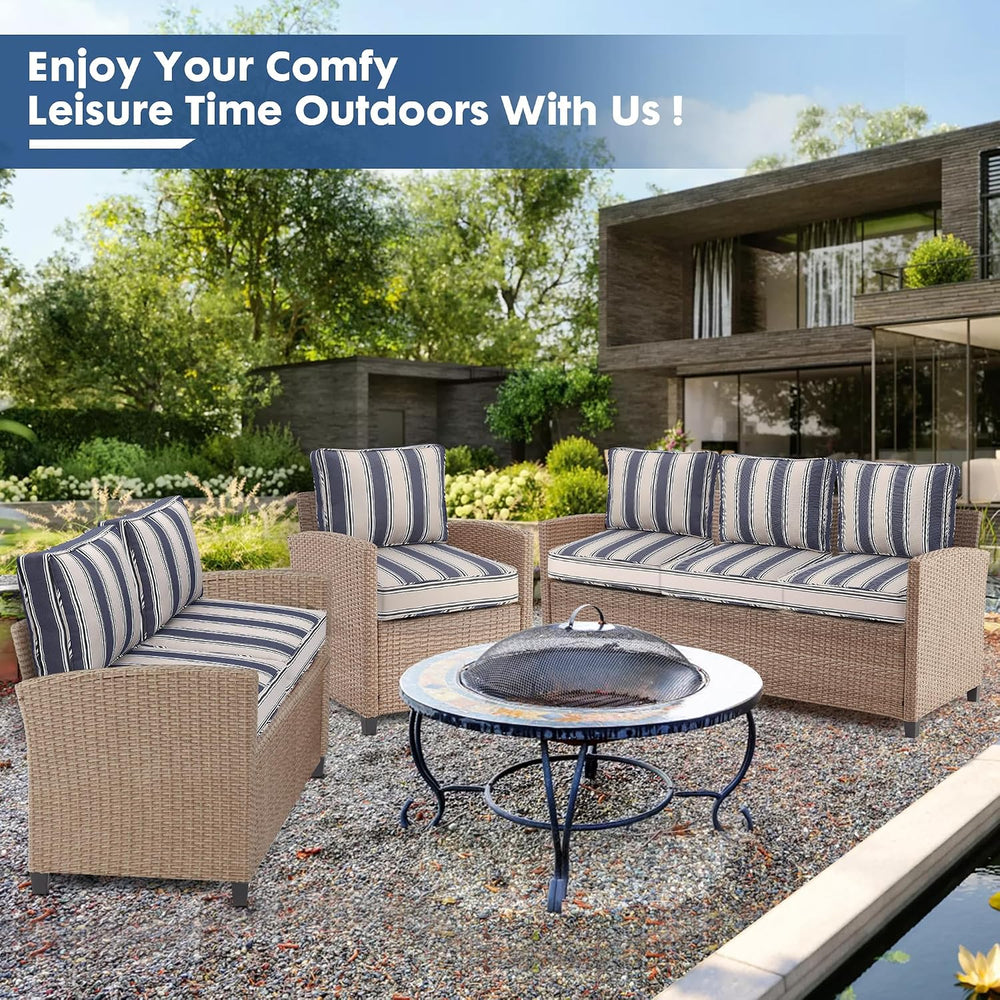 HERMOCE Outdoor Deep Seating Cushion Set, 24" x 24", Waterproof &am...