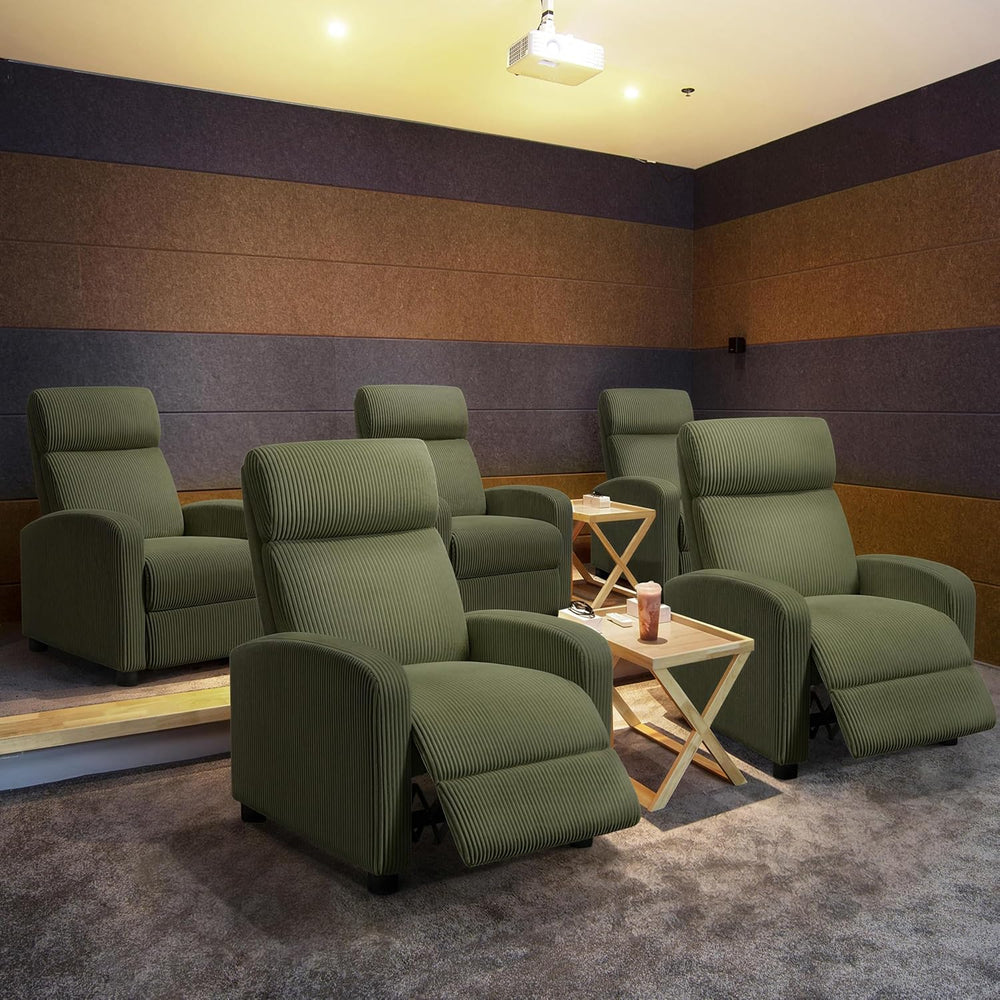 Yaheetech Recliner Chair with 3 Adjustable Angles Armchair Dark Green