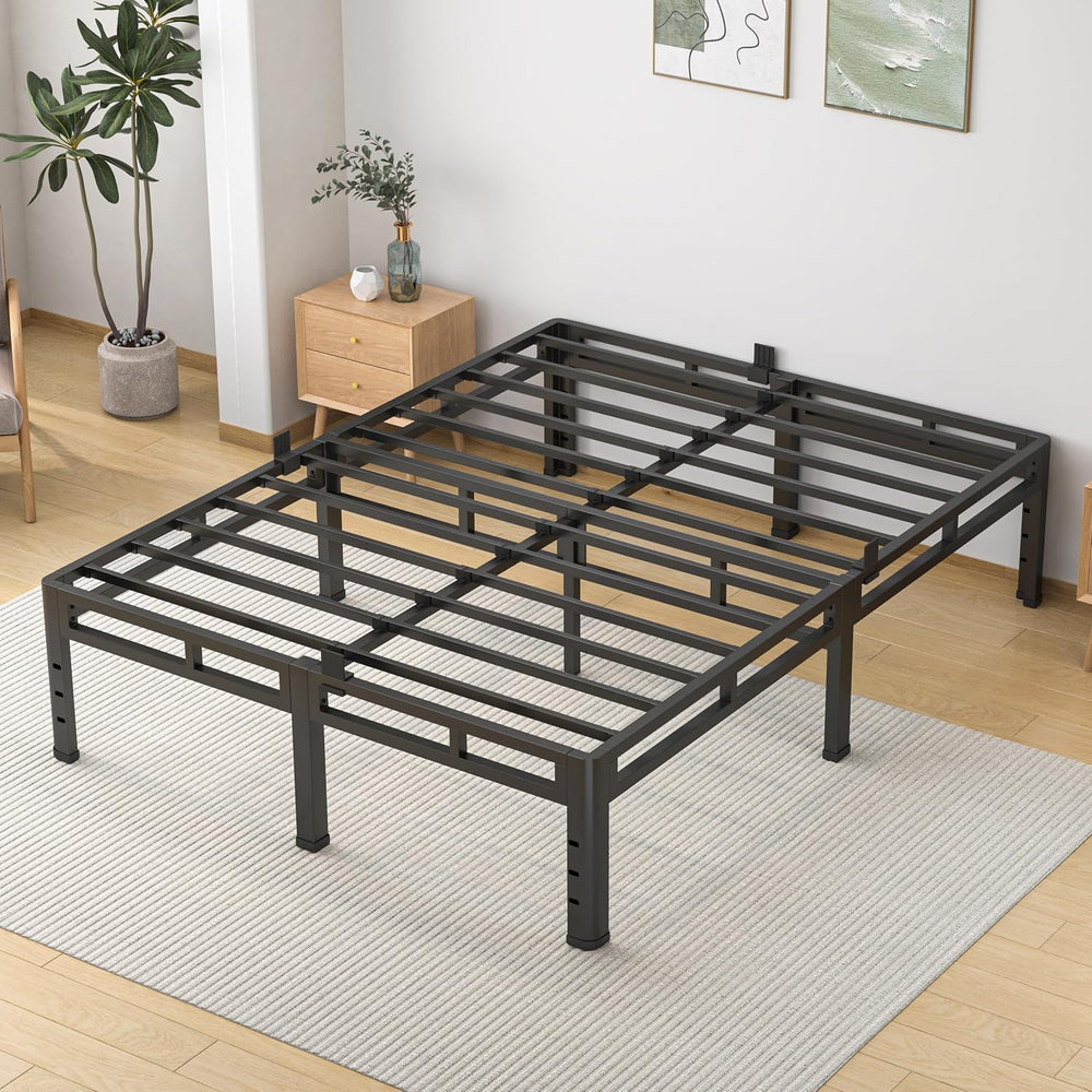 NKZ 2-in-1 Queen Size Metal Platform Bed Frame, 14 Inch Heavy Duty Bed Base