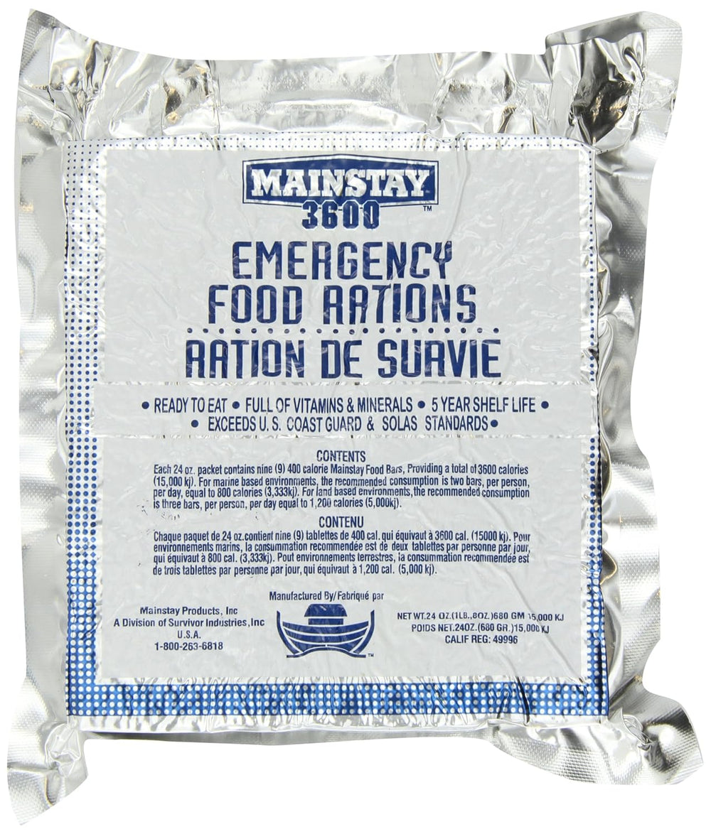 Mainstay Emergency Food Rations - Case of 10 Packs