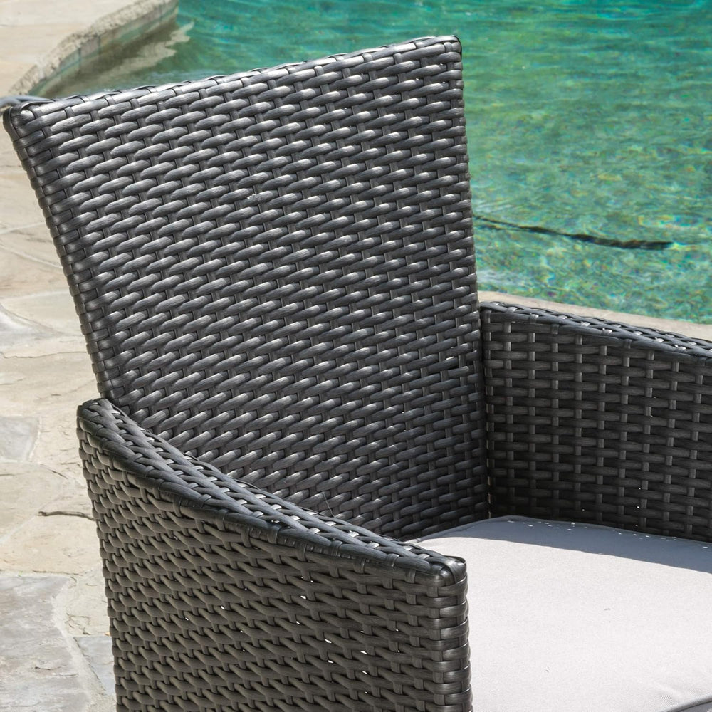 GDFStudio Christopher Knight Home Malta KD PE Wicker Dining Chairs, 2-Pcs Set...