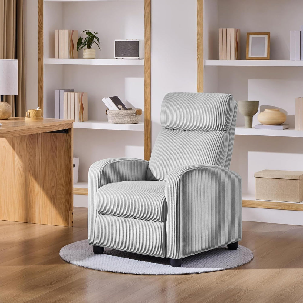 Yaheetech Recliner Chair with 3 Adjustable Angles Armchair Light Gray