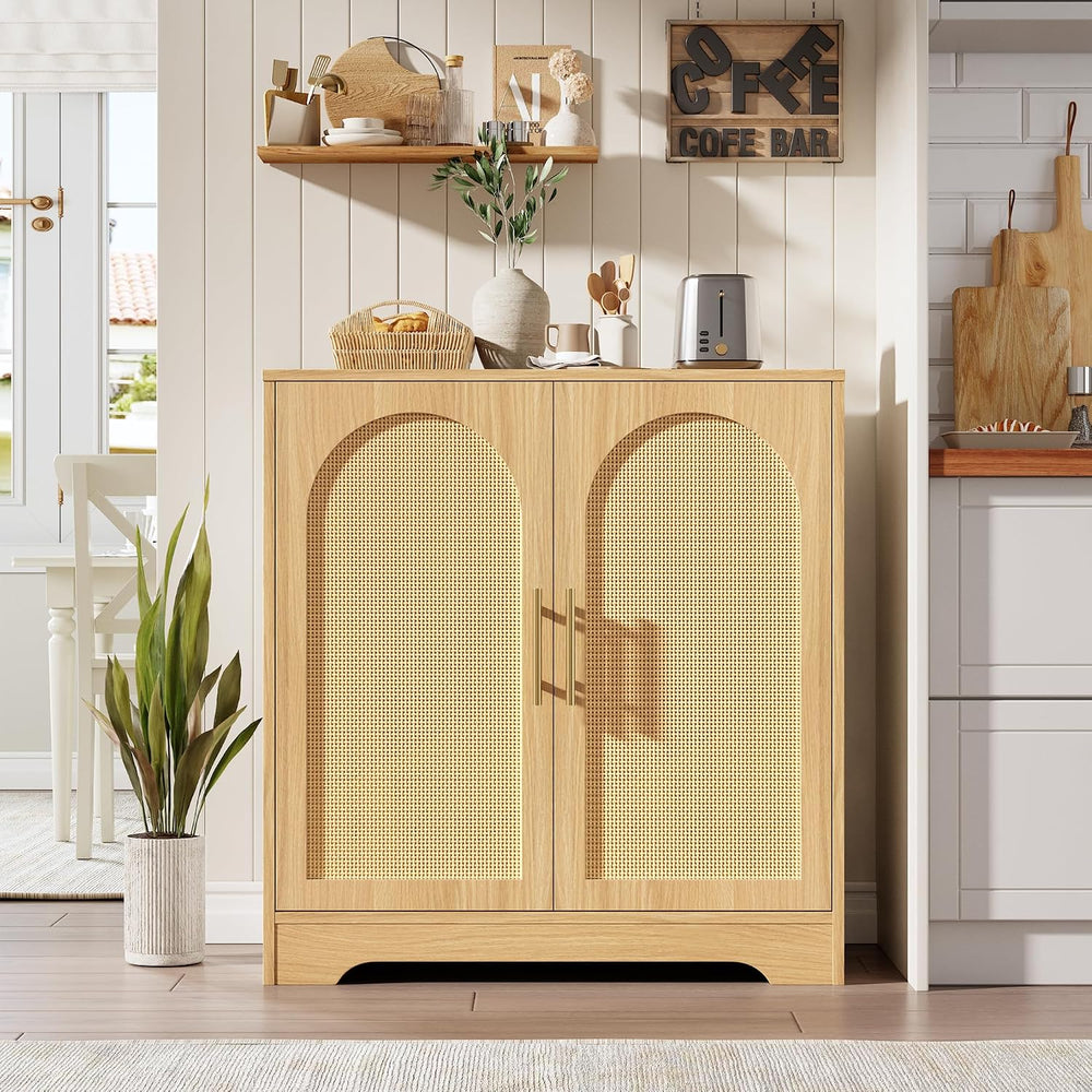 30"W Sideboard Buffet Cabinet, Boho Entryway Storage, Coffee Bar Cabinet