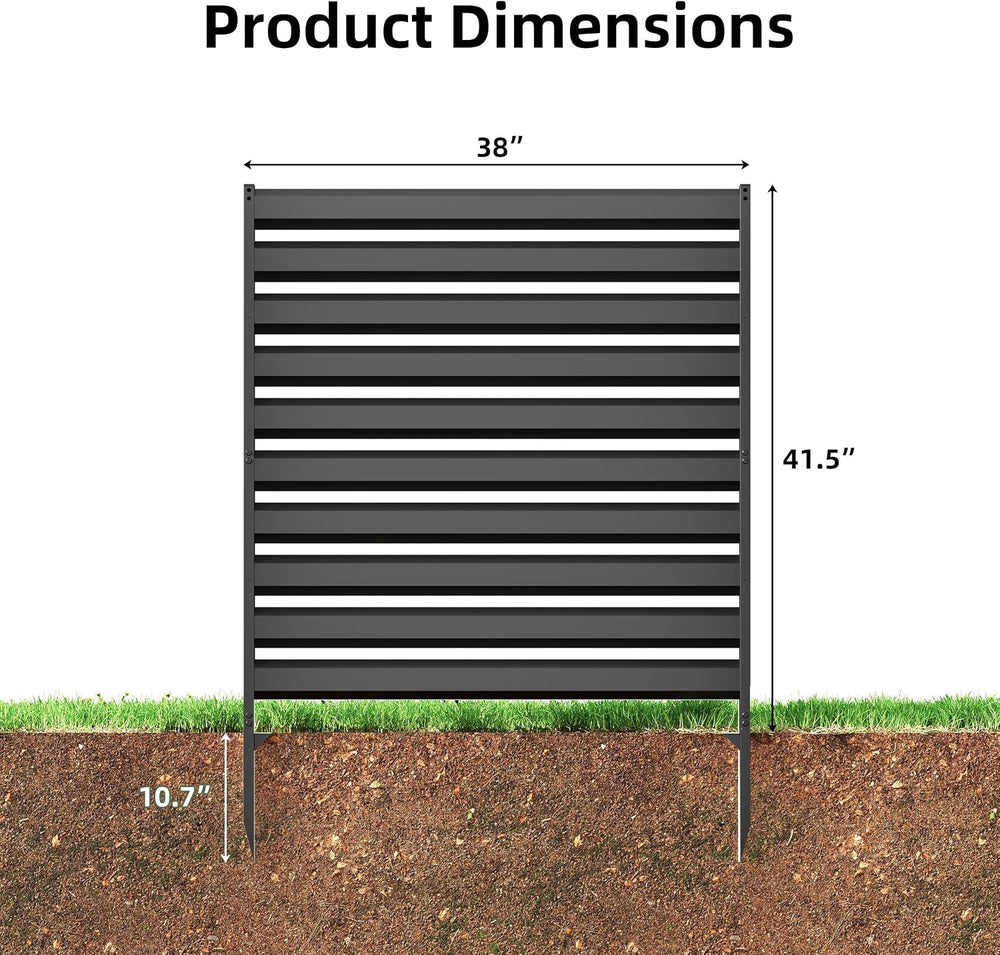 42" H x 38" W (3 Panels) Air Conditioner Fence Panels, Outdoor Free...