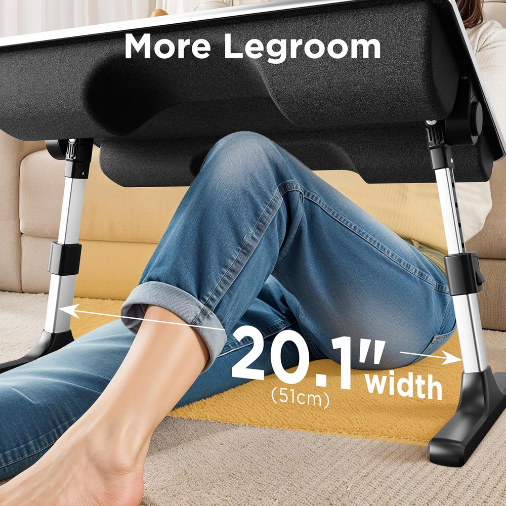 FoldWise 2-in-1 Bed & Lap Desk with Soft Cushion, Adjustable Height &...