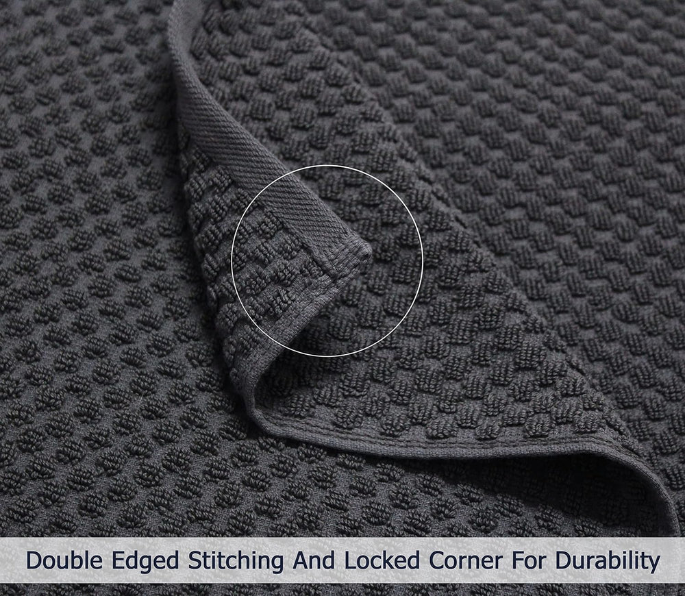 COTTON CRAFT Euro Spa Waffle Weave Bath Sheets - Set of 2 Grey Towel Sheets