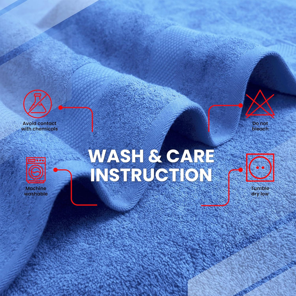 Infinitee Xclusives 100% Ring-Spun Cotton Bath Towels for Bathroom - Pack 4