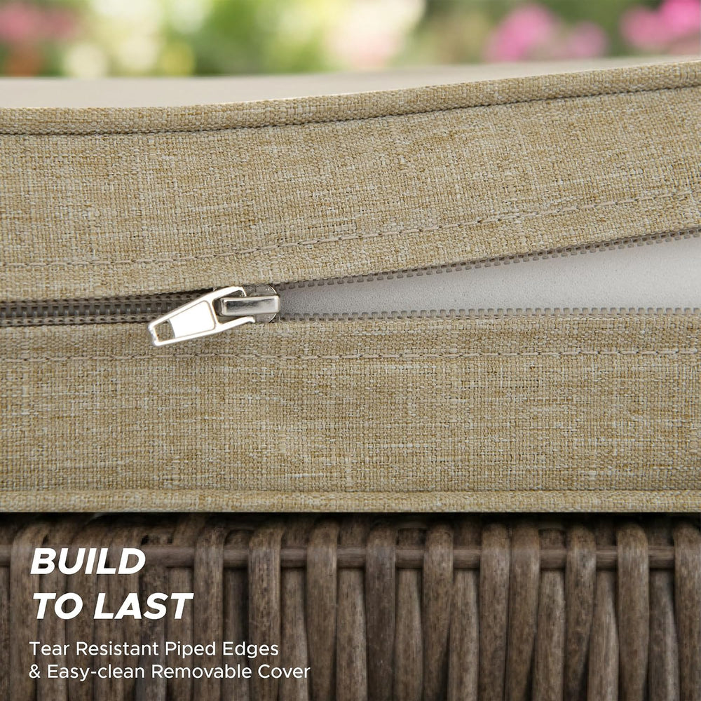 Outdoor Chair Cushions, Fade-Resistant & Water-Resistant, D Shaped Patio ...