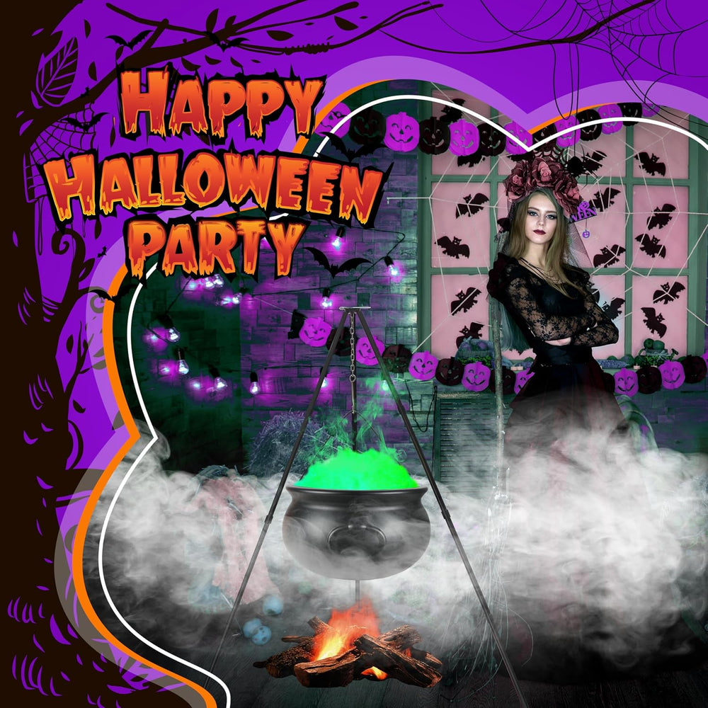 Halloween Decorations Outdoor, Large Witches Cauldron Kettle on Tripod with L...