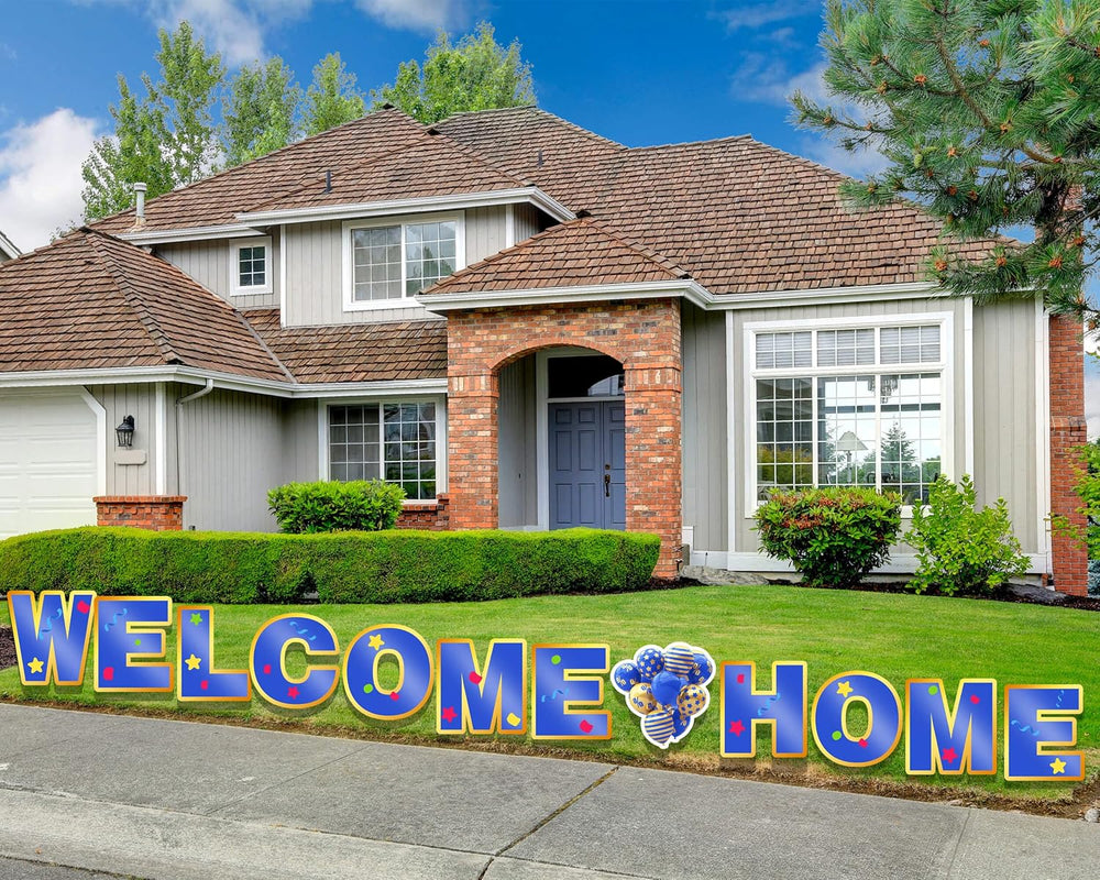RIIFRILY Welcome Home Yard Sign with Stakes-Set of 12