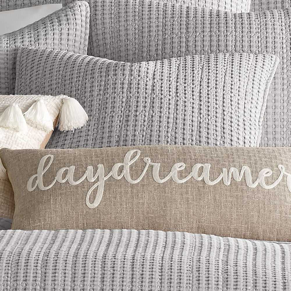 Levtex Home - Mills Waffle - Decorative Pillow - Poly Filled - Grey - Sham Si...