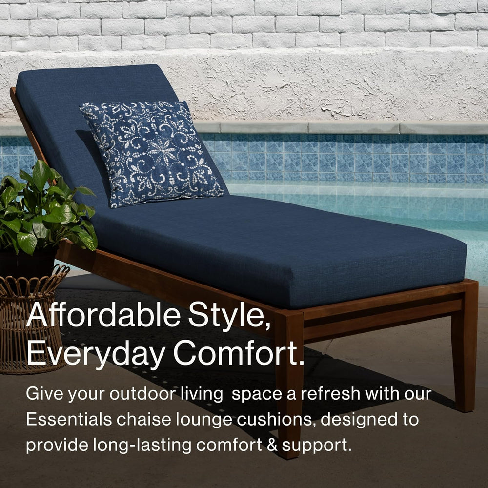 Honeycomb Outdoor Essentials Chaise Cushion for Patio Furniture, 21 x 70