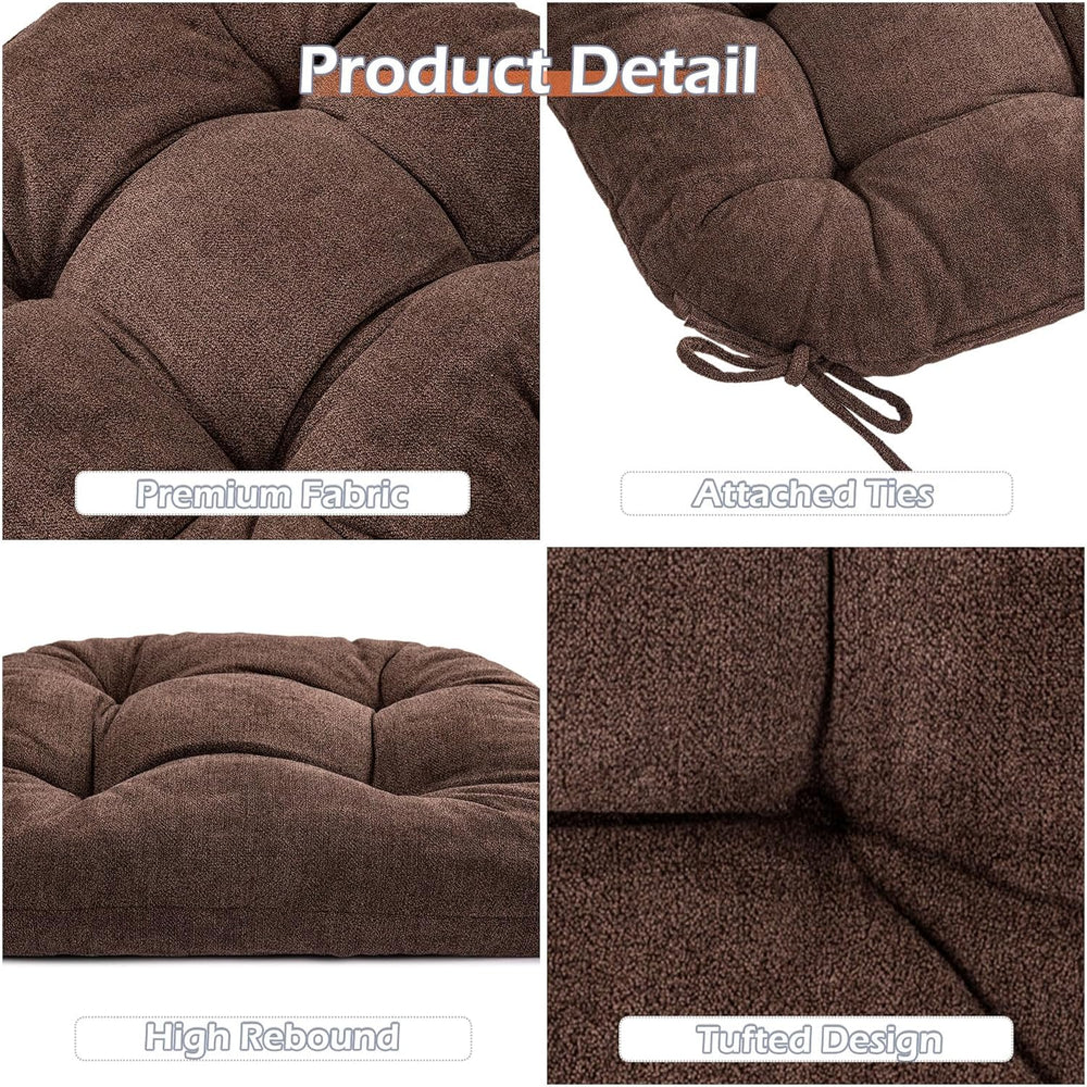 GYALAPERI Chair Cushions for Dining Chairs Set of 6, Tufted Chair Pads