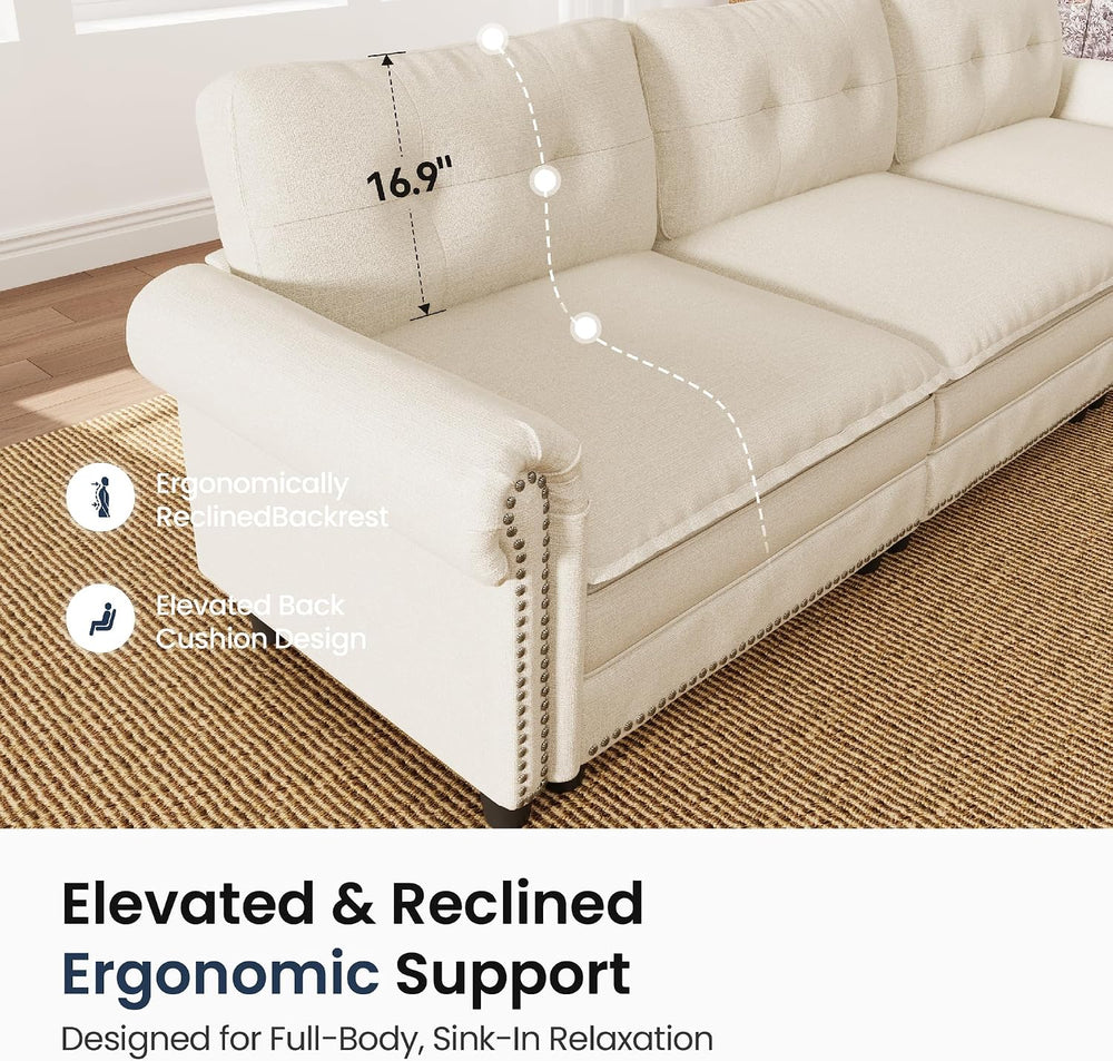 PHI VILLA Modular Sectional Sofa & Cloud Loveseat Set Living Room 2-Piece