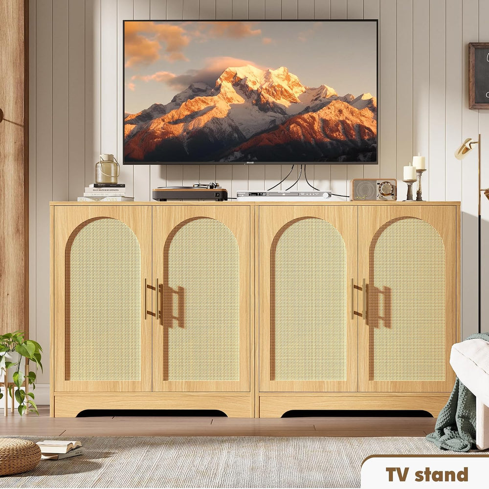 30"W Sideboard Buffet Cabinet, Boho Entryway Storage, Coffee Bar Cabinet