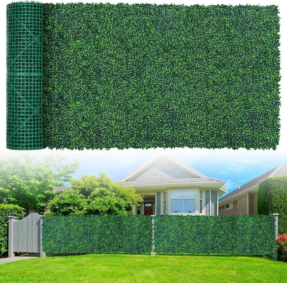 Grooy 40"x 120"(33.33 sq.ft) Artificial Boxwood Grass Wall Roll Panels