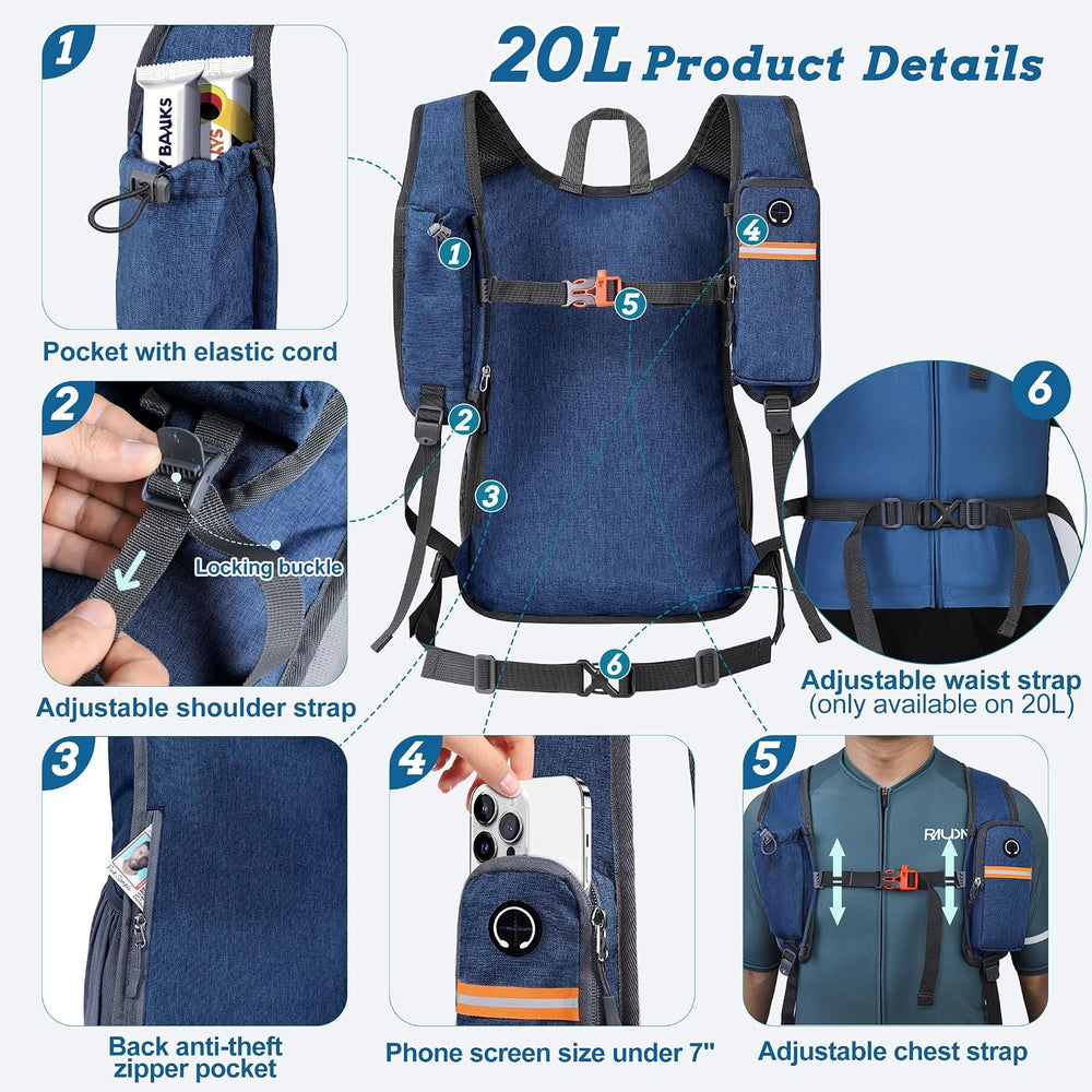 BECOJADDE 20L Small Hiking Backpack for Men Women Foldable Packable Back Pack...