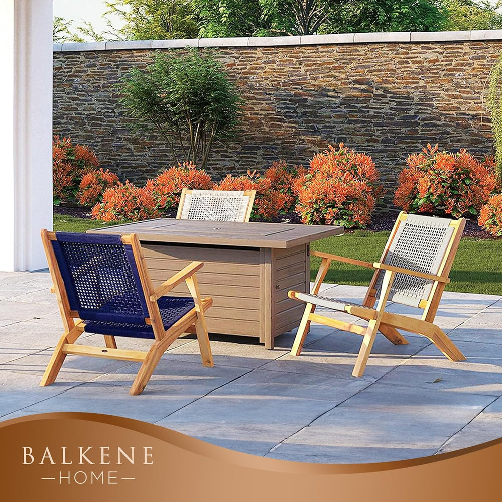 Balkene Home 63635 Vega Natural Stain Outdoor Chair Acacia Wood Construction ...