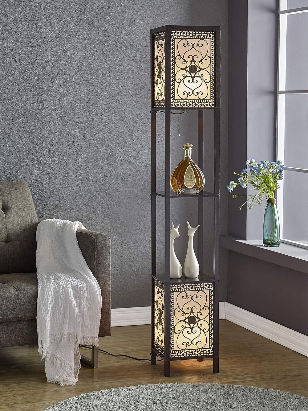 Artiva USA "Infinity Heart 2-Light Shelf Floor lamp