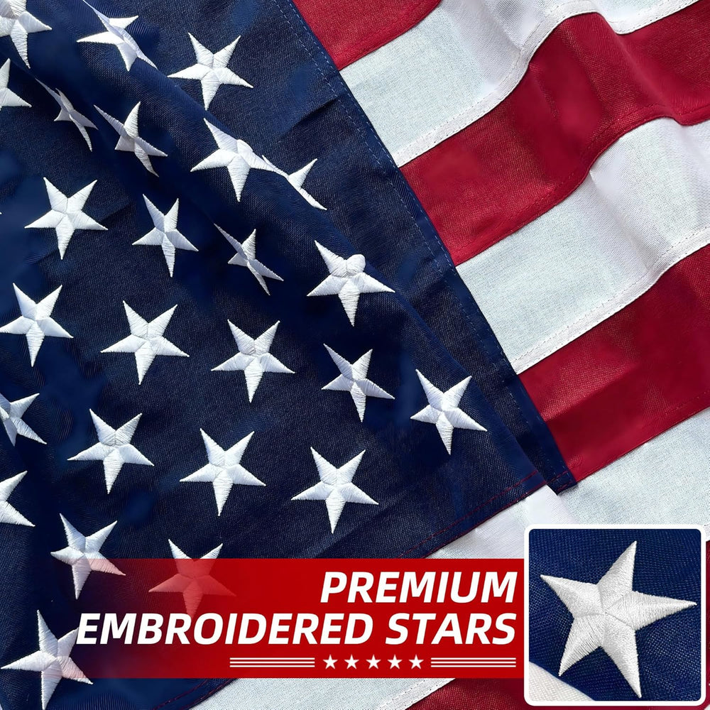 Premium American Flag 4x6 Ft TearProof Series for Outside, Heavy Duty Outdoor...
