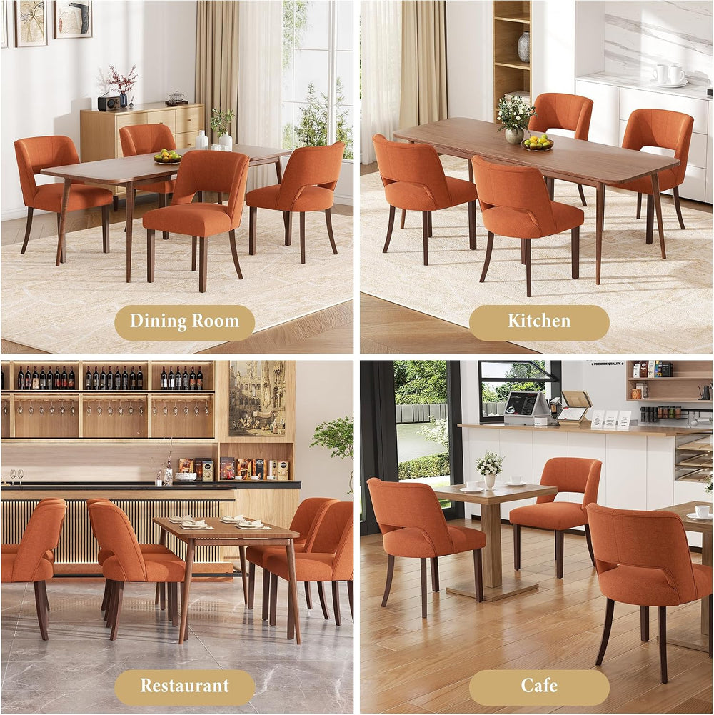 Dining Chairs Set of 1,Modern Dining Room Chairs with Thick Cushions,Linen Up...