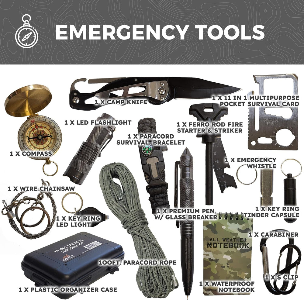 Bug Out Bag - Premium Bugout Backpack Pre-Packed Survival Kit - Ultimate 72 H...