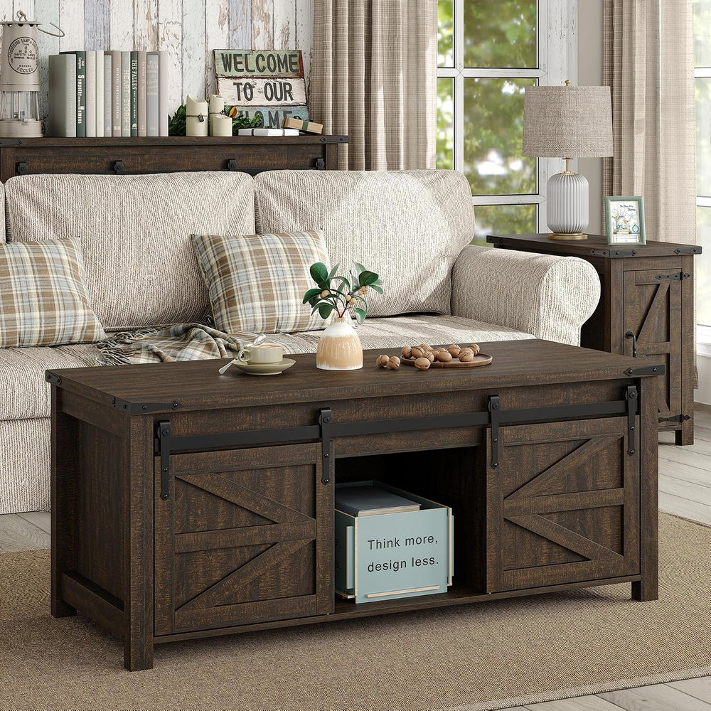 Furnihold 47.3'' Lift Top Coffee Table Rectangle Farmhouse Coffee Tab...