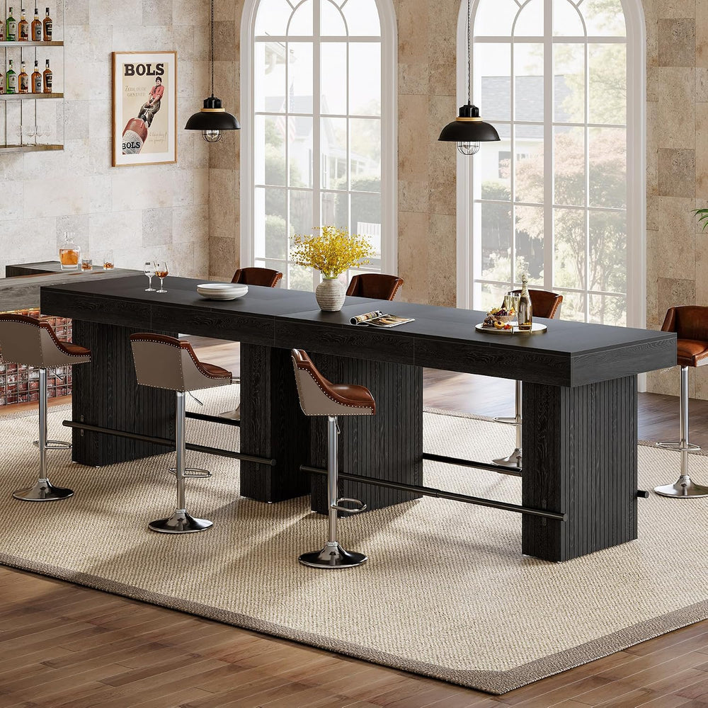Tribesigns 62.2 Inch Bar Table, Industrial Counter Height Pub Dining Table
