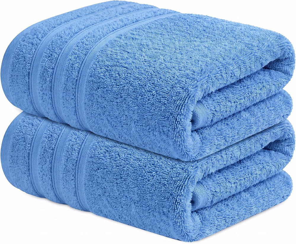 Infinitee Xclusives 100% Ring-Spun Cotton Bath Towels for Bathroom - Pack 2