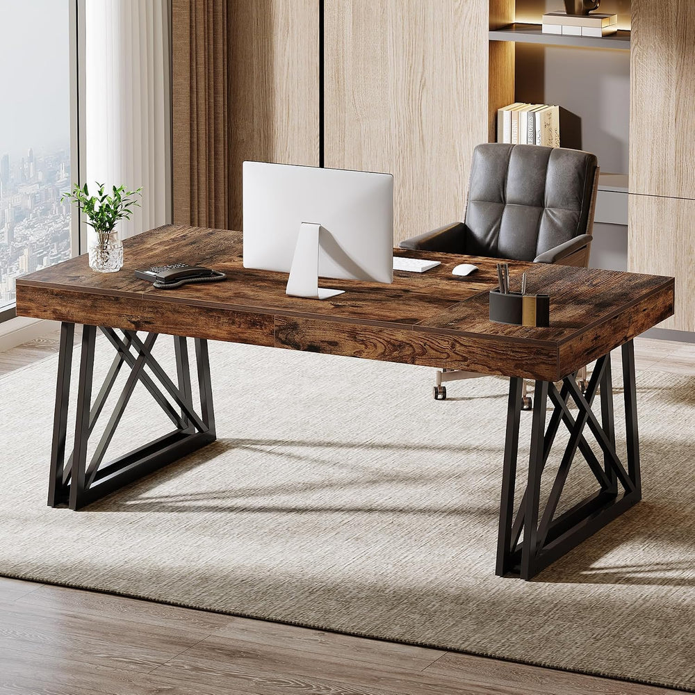 Tribesigns 63-Inch Executive Desk, Large Office Computer Desk
