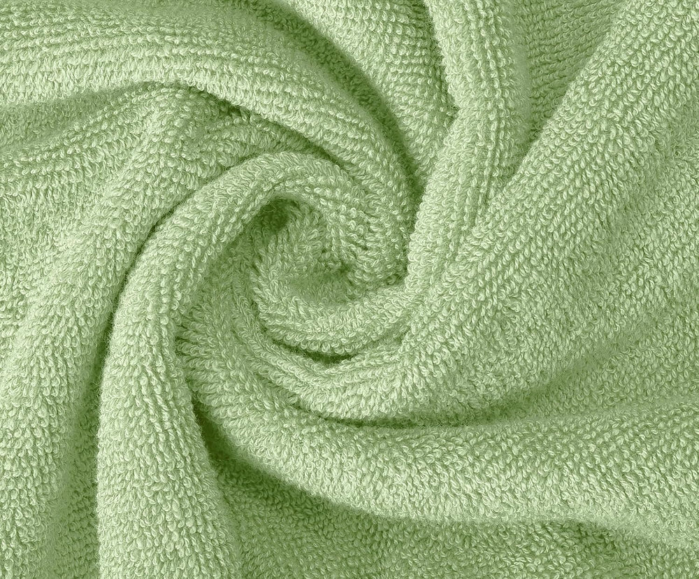 Oakias Premium Towel Set 600 GSM 8 Piece Green - 100% Ring Spun Cotton Highly...