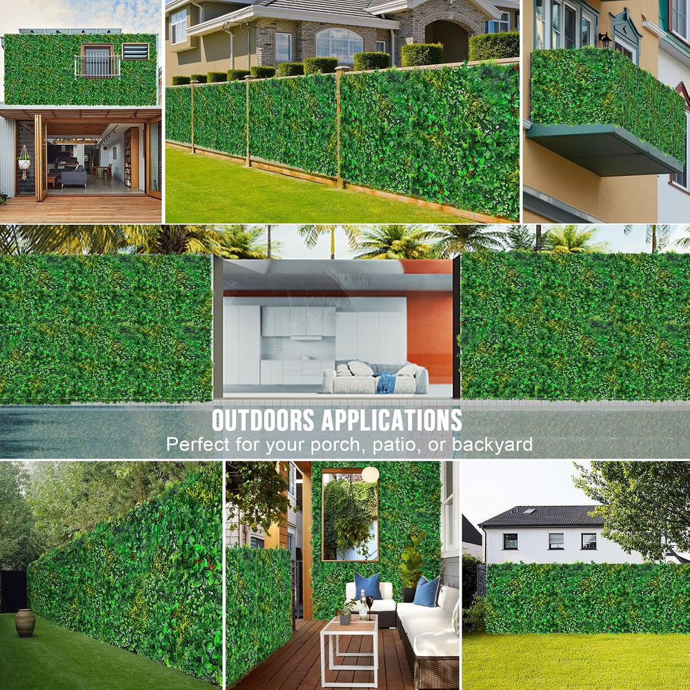 Grooy Artificial Boxwood Panels, 12PCS 20"x20" Tropical Grass Wall