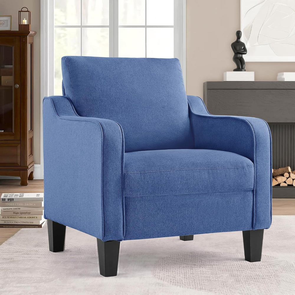 Mid-Century Modern Accent Chair, Living Room Chair, Comfy Reading Armchair, U...