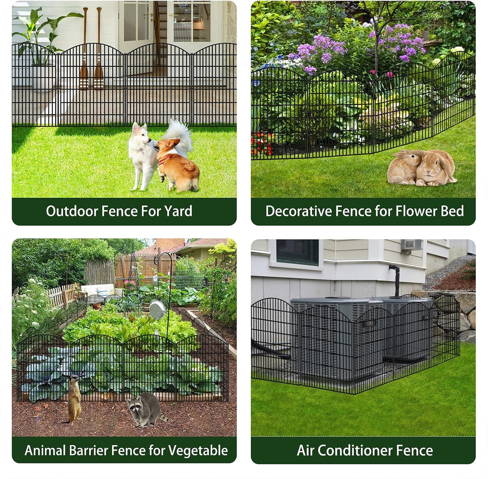 ULIOK 15 Panels Decorative Garden Fence, 32 in(H) X 37.9ft(L) No Dig Fence Pa...