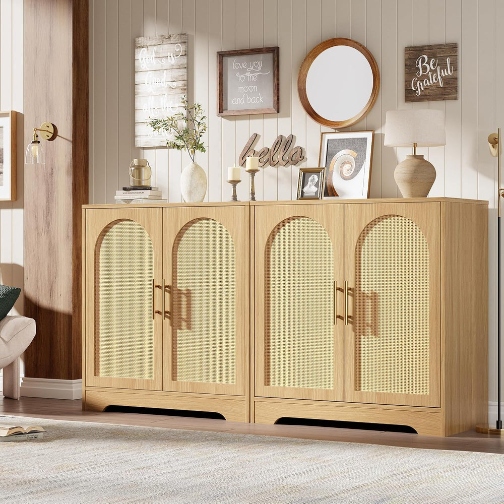 30"W Sideboard Buffet Cabinet, Boho Entryway Storage, Coffee Bar Cabinet