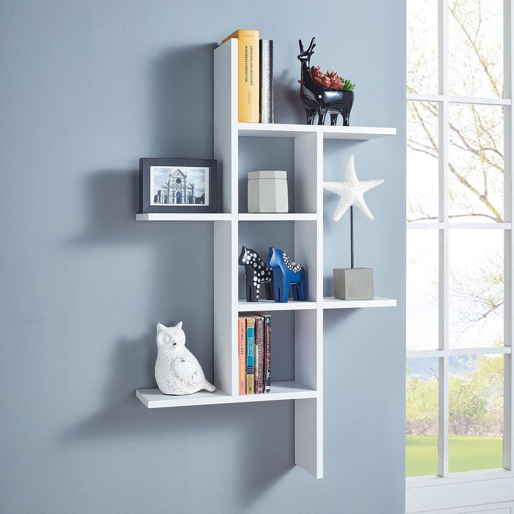 Danya B. Cantilever Cubby Decorative Modern Wall Mount Shelf – Horizontal or ...