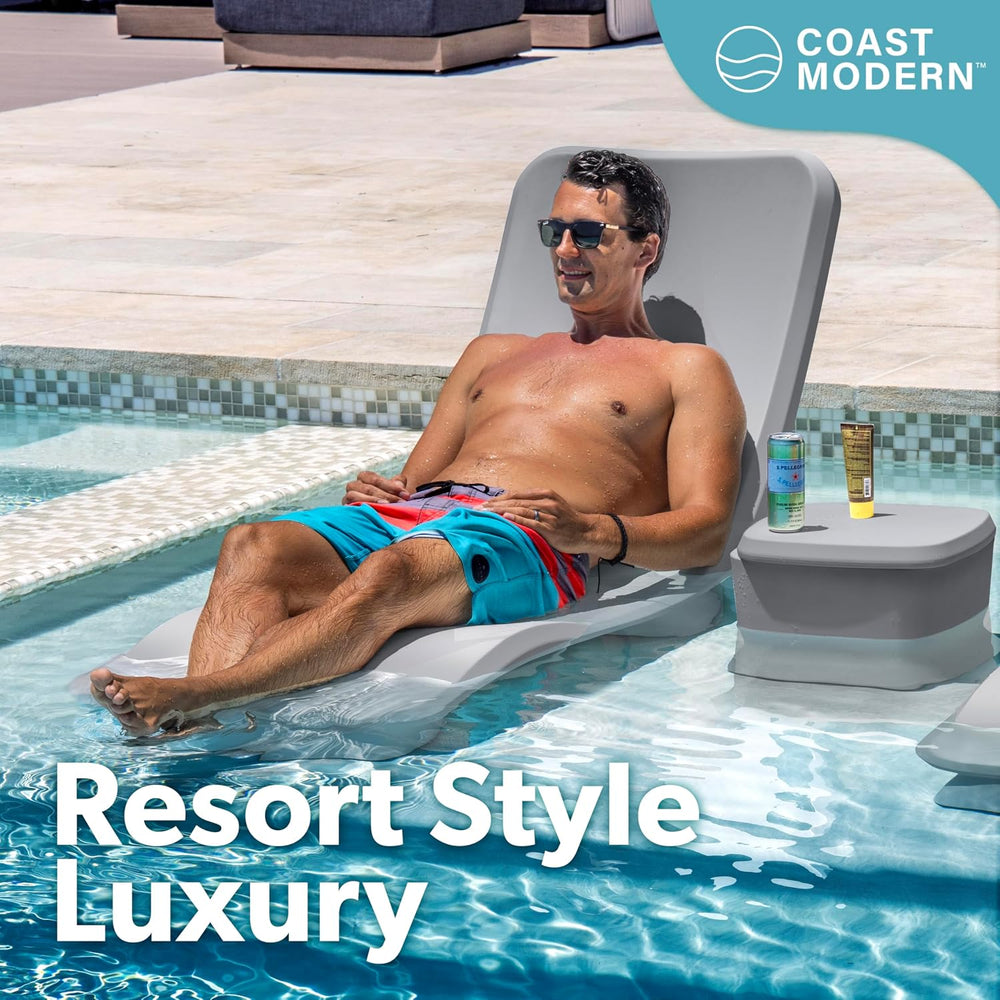Coast Modern in Pool Lounge Chair - Waterproof & Weighted Chaise Lounger ...