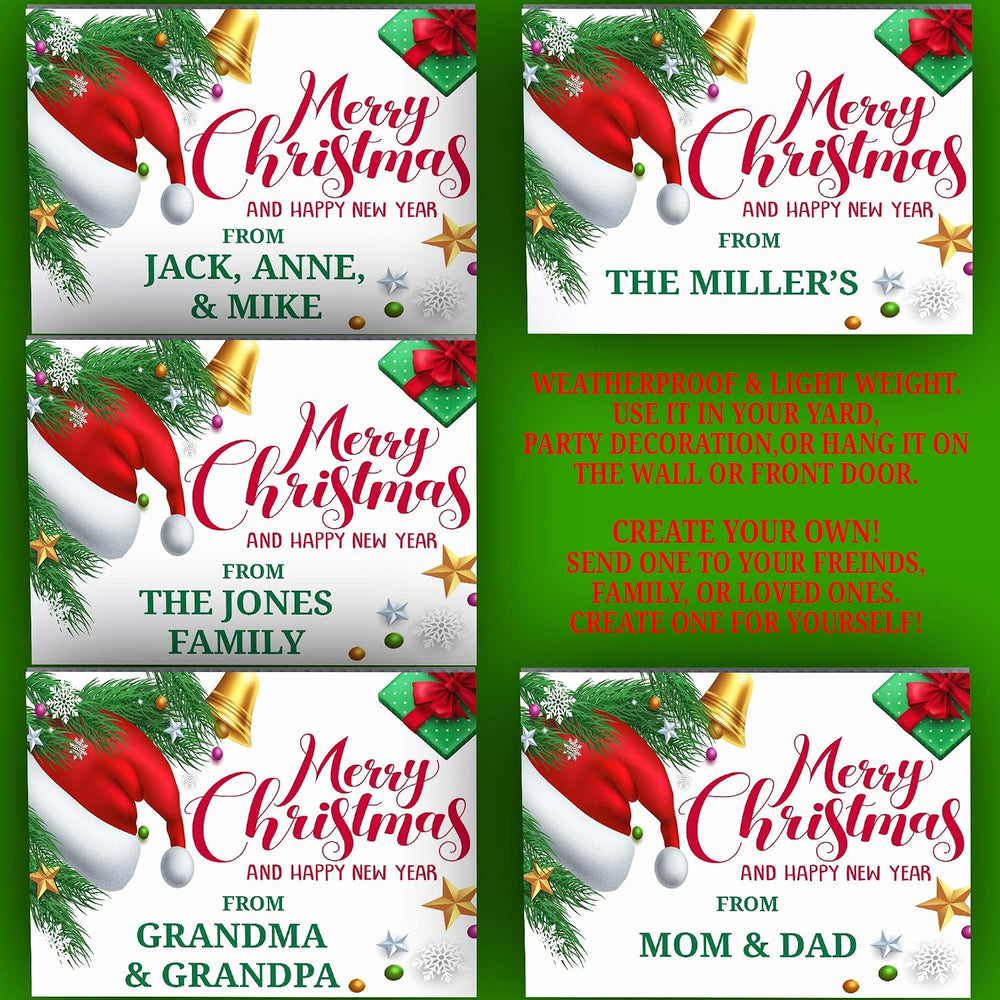 Custom Christmas Sign | Personalized Merry Christmas Yard Sign | Customizable...