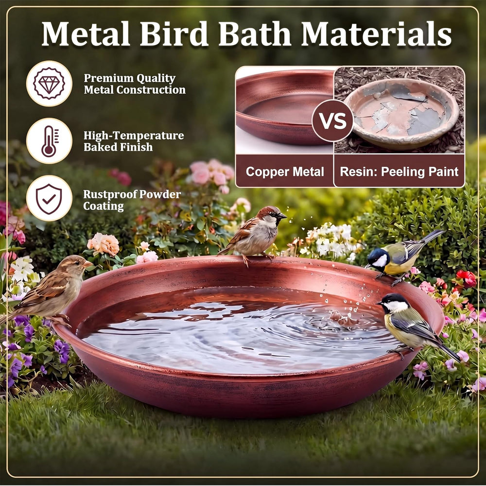 Bird Bath Bowl Outside, Large Bird Bath Bowl Replacement, Standing