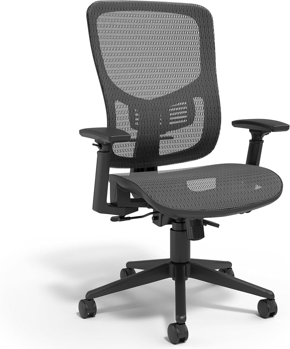 Staples Kroy Ergonomic Mesh Task Chair, Lumbar Support, Adjustable, Black