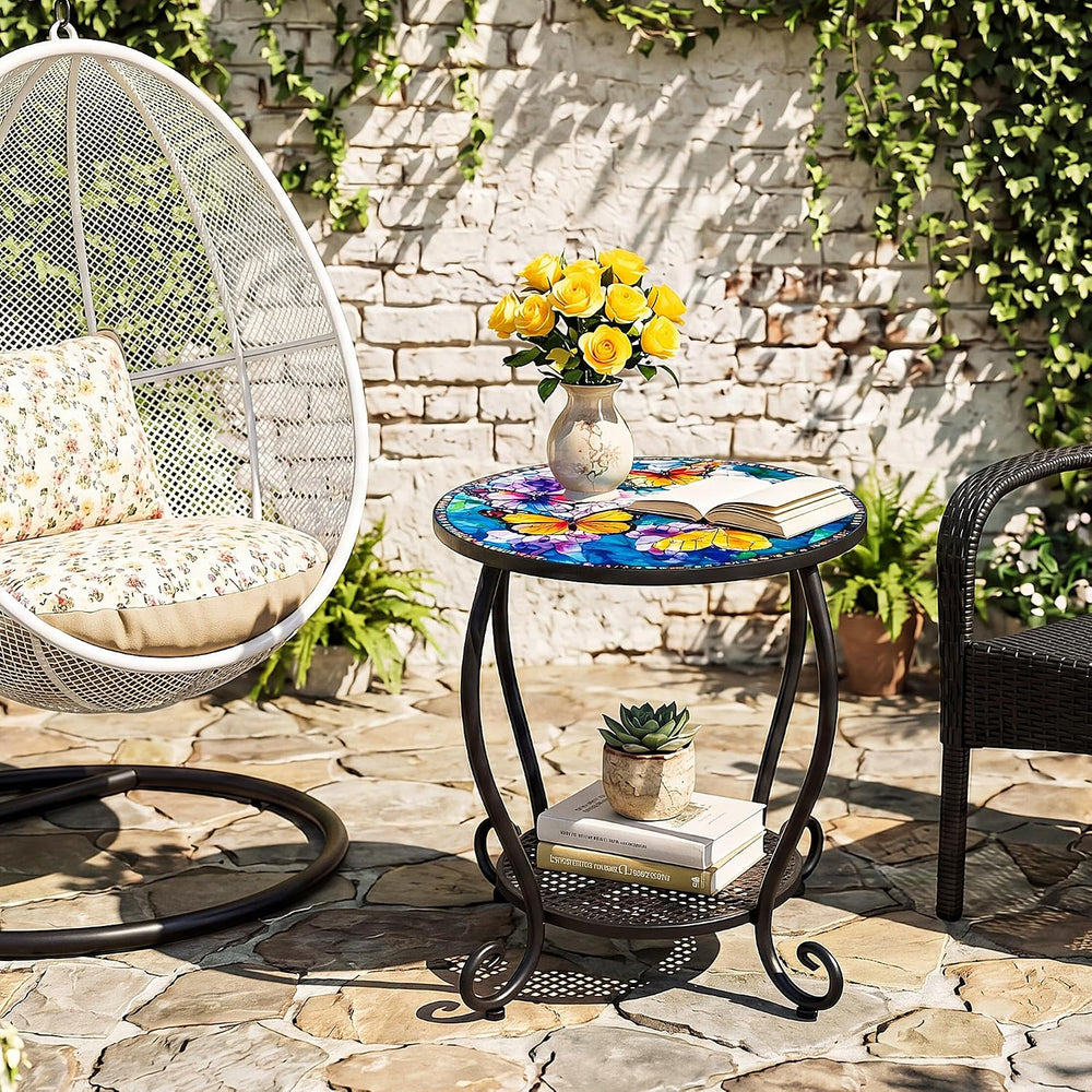 Outdoor Side Table, Small Patio Table, End Table for Outside