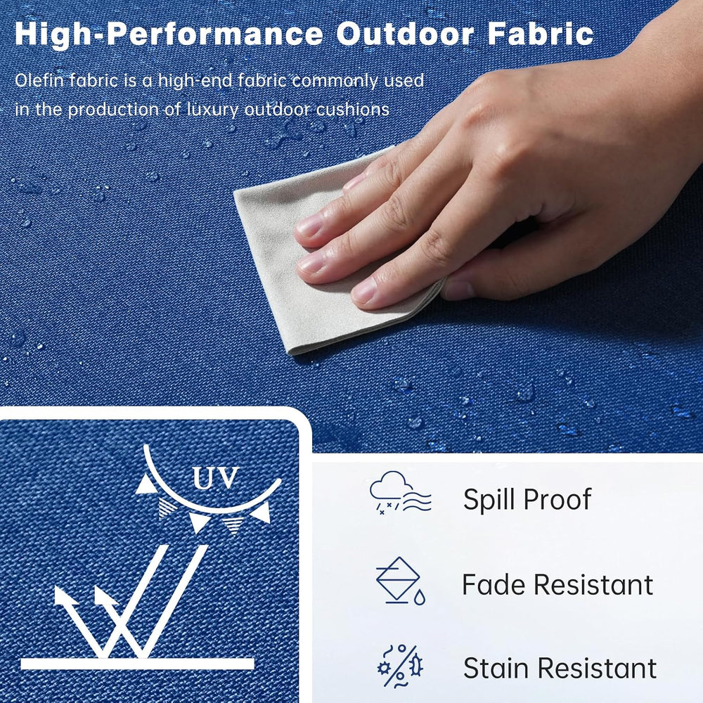 Belord Luxury 6" Thick Outdoor Cushion 5 Set - 24 x24 Inch 28D Sponge Fi...