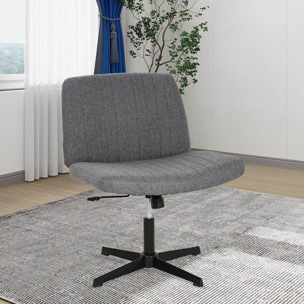 FDW | Criss Cross Chair Without Wheels | Grey | Armless Desk Chair