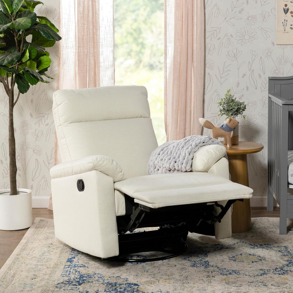 Davinci Suzy Recliner Glider w/ 360° Swivel, Manual, Vanilla