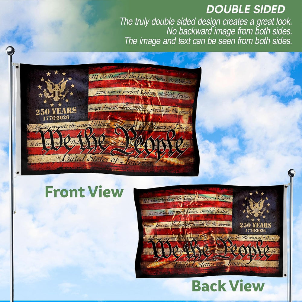 250 Anniversary USA Flag, Two-sided Design 3x5 Ft, 250th Anniversary Flag 5