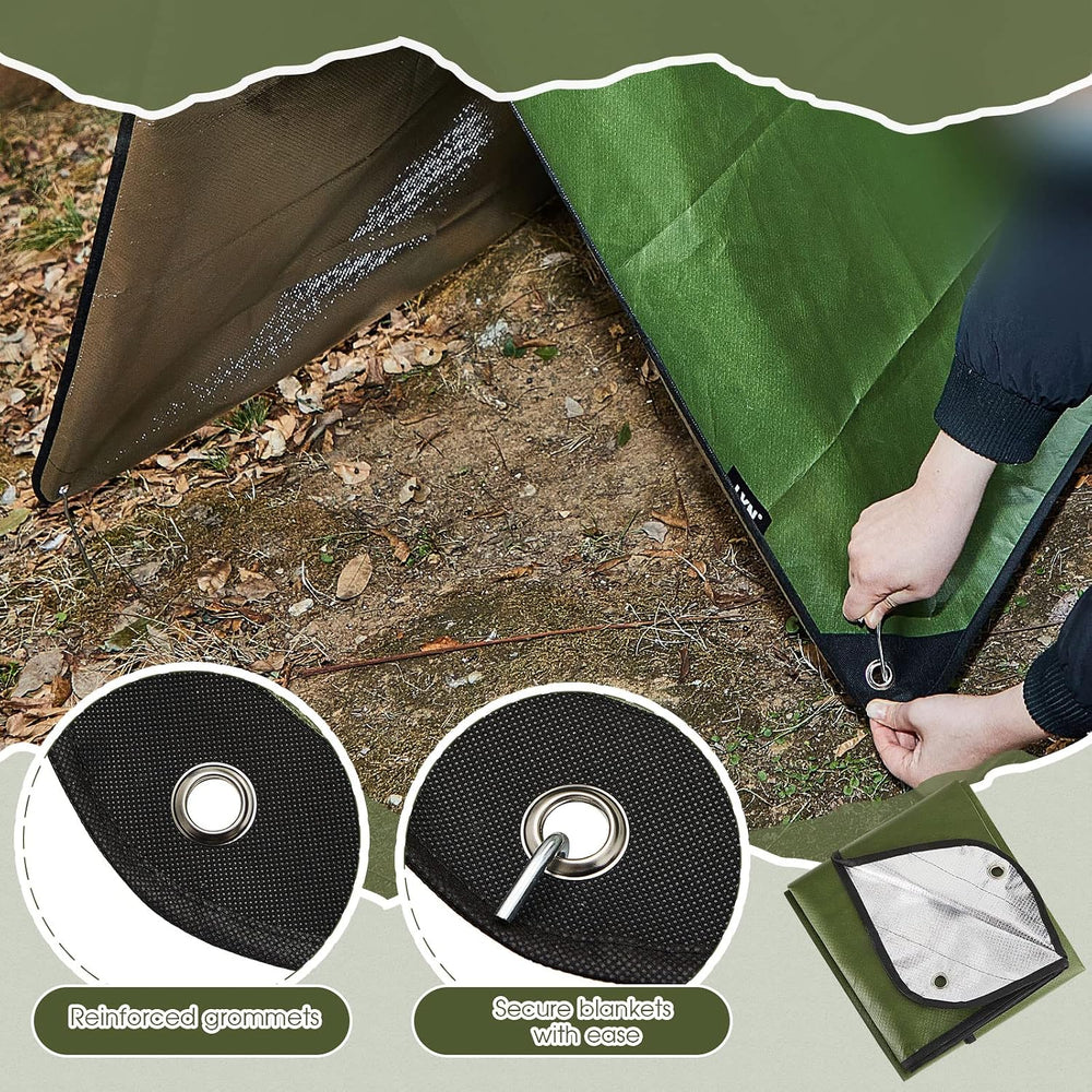 Kingdder 2 Pcs 60 x 82 Inch Heavy Duty Emergency Tarps for Survival